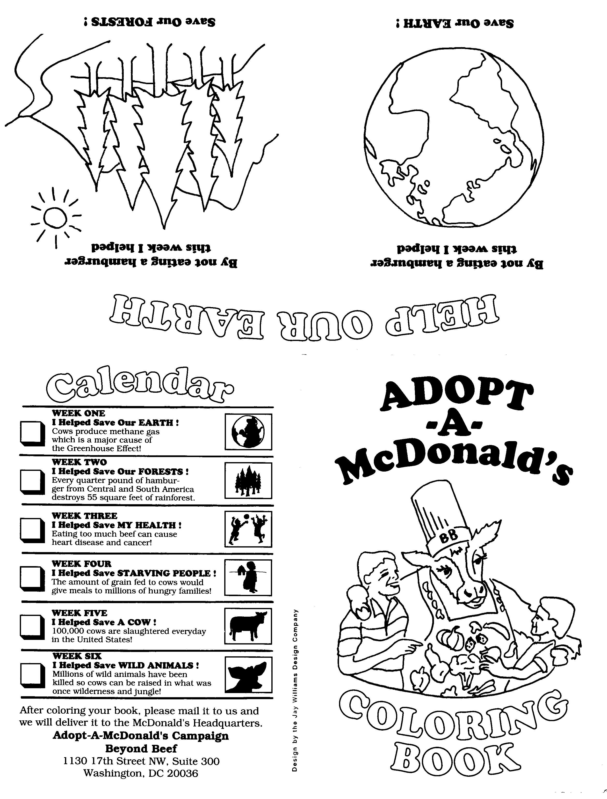 Adopt A McDonald s Coloring Book Page 1