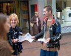 Picketing is such fun! - Dorset, England - Oct 2001