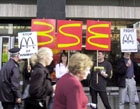 McBSE placard  - London, England - Oct 16 2001